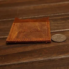 Винтажный итальянский кожаный держатель для карт из натуральной кожи, кошелек для карт, кожаный чехол для ID, натуральный чехол для кредитных карт