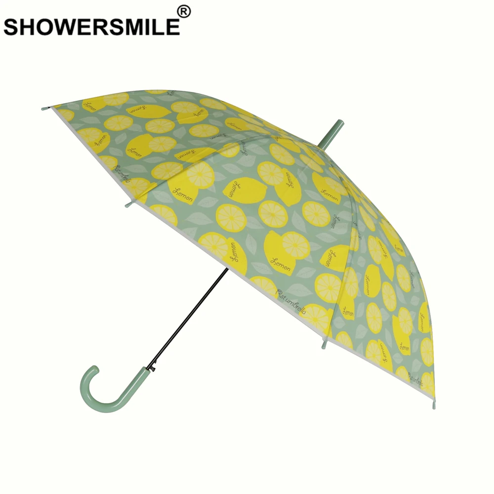 SHOWERSMILE фруктовый принт зонтик дождь женский желтый лимон Guarda Chuva Новинка