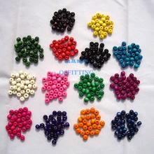 200 шт самодельные аксессуары для ювелирных изделий 8 мм бусины из натурального дерева круглой формы для изготовления браслетов 14 различных цветов