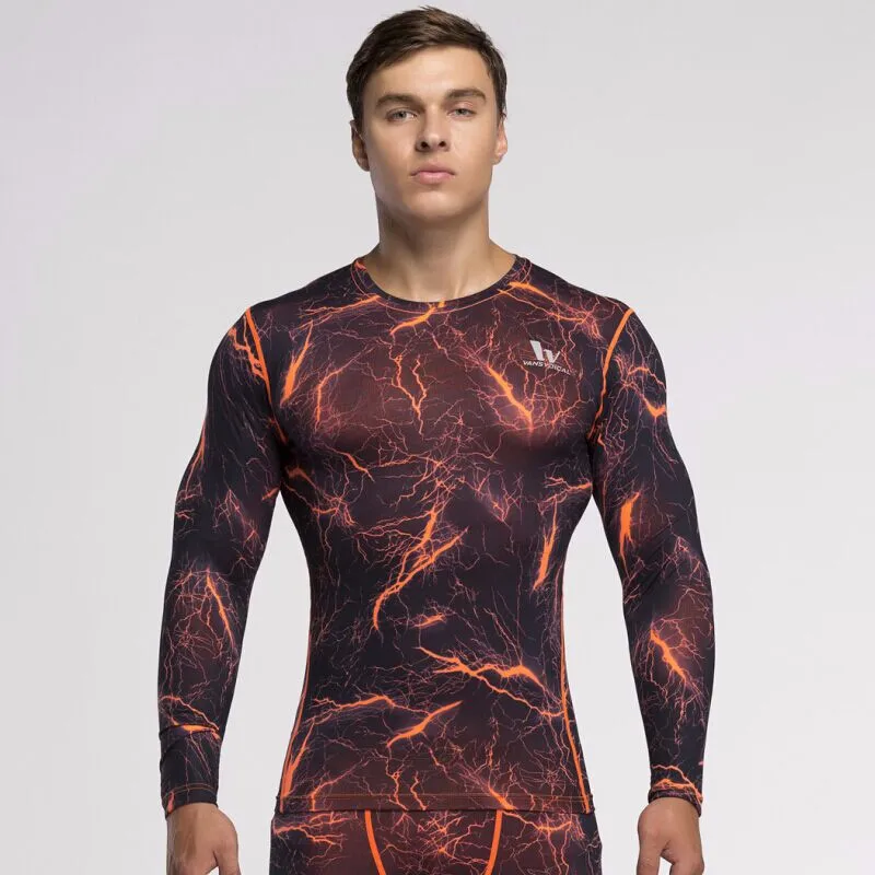 Autumn-Winter-Compression-Shirt-Men-T-Shirt-Long-Sleeve-Printed-Magma-Camouflage-Fitness-Sports-Running-Base