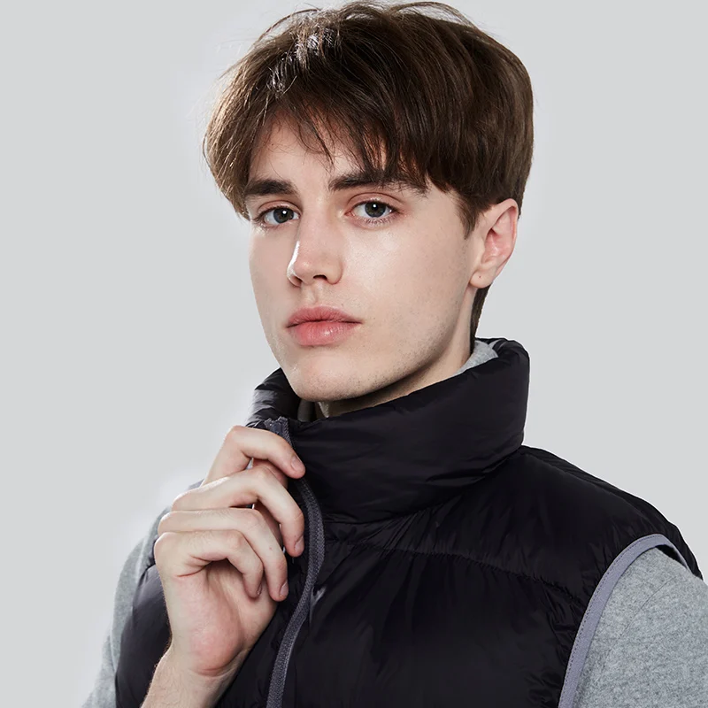 Ультралегкий жилет Markeless мужская безрукавка с белым пухом утки зимний теплый