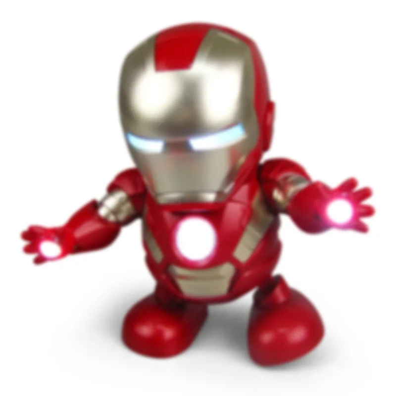 Children Gift To Children Avengers Marvel Ironman Dance Iron Warrior Robot Lighting Music Electric Toy DANCE HERO Billy Red