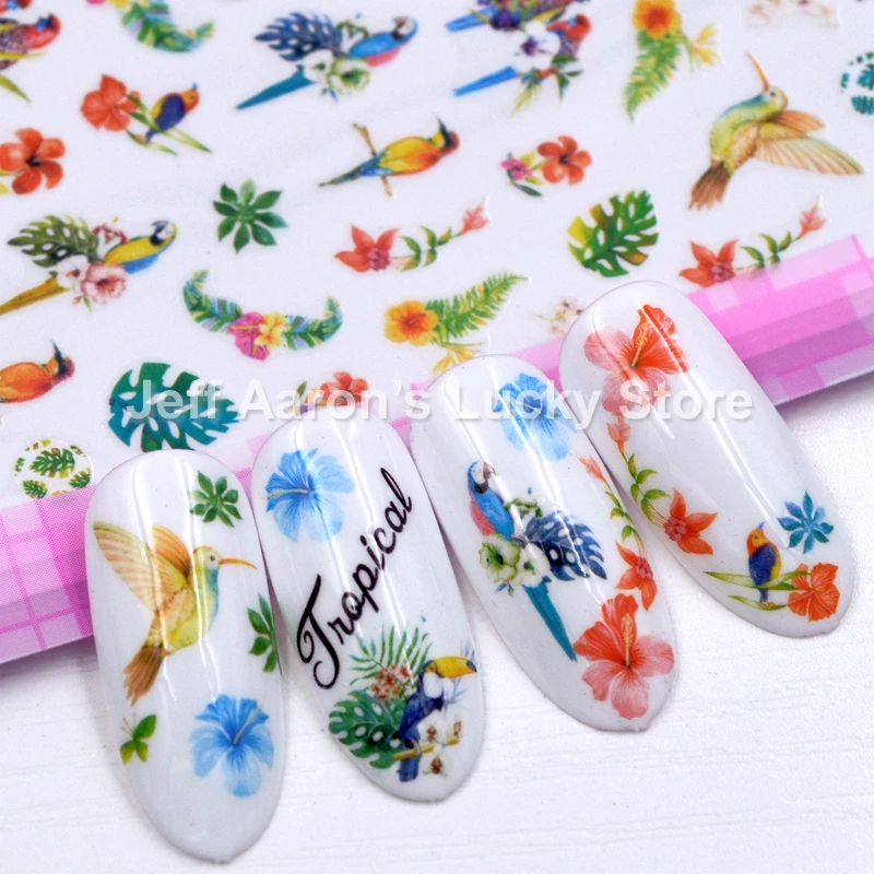 Beauty Flower Series Self Adhesive Nail Art Decorations Sticker Decals