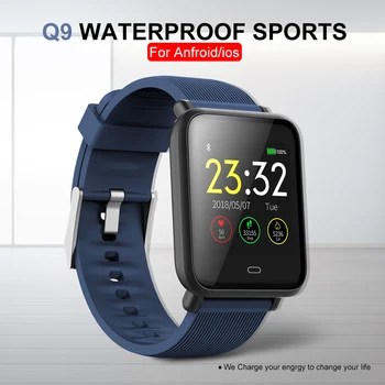 

Q9 Waterproof Sports Smart Watch Fitness Trakcer Blood Pressure Heart Rate Monitor Smartwatch For Android / IOS