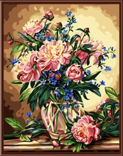 Europa Emoldurado Pintura Da Parede Pintura Retrato Por Números Óleo DIY Pintura em tela Home Decor Para Sala de estar De Flor 40*50 cm G142