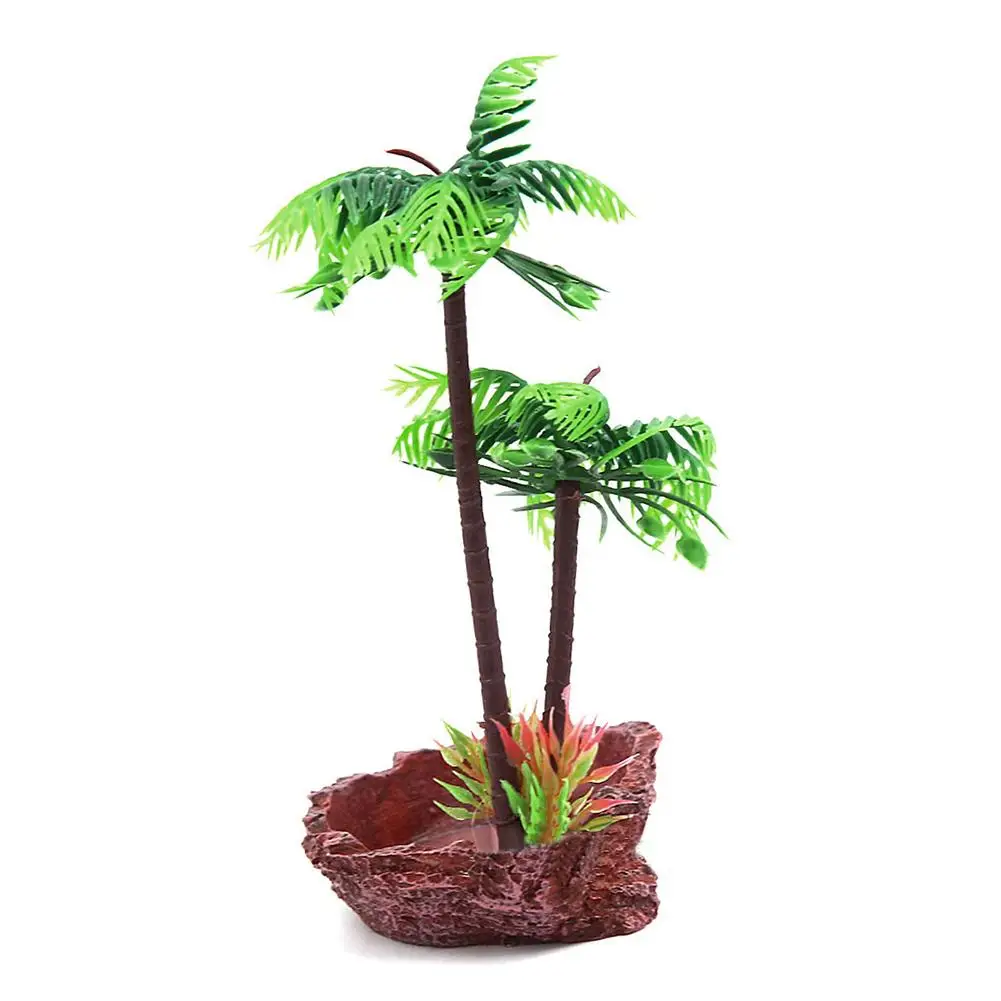 Горячая смола дерево рептилии воды Еда Держатель кормление чаша ландшафт с