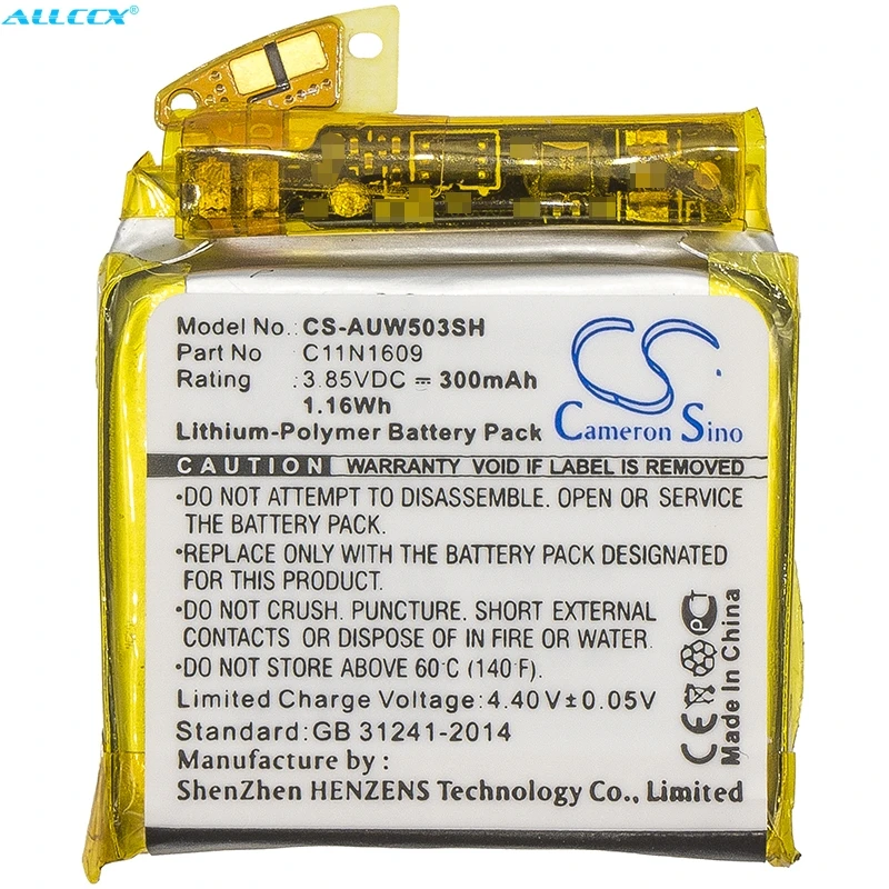 

Cameron Sino 300mAh Battery 0B200-02260000,C11N1609 for Asus WI503Q,ZenWatch 3