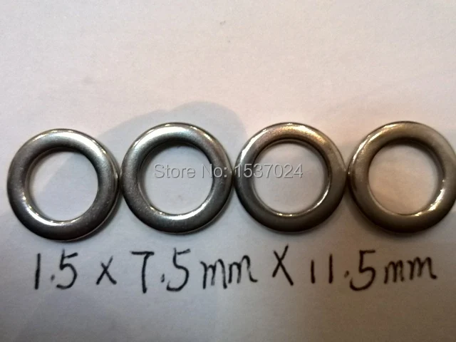 Iscas de Pesca Pcs o Melhor de 304 Conector Anel Sólida Tamanho * 11.5mm Quantidade 1000 Aço Inoxidável 1.5*7.5mm 7 Iscas de pesca Conector anel sólida tamanho