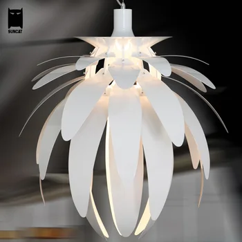

White Red Dragon Fruit Pendant Light Fixture Modern Rustic Pinecone Hanging Lamp Lustre Avize Luminaria Dining Table Living Room