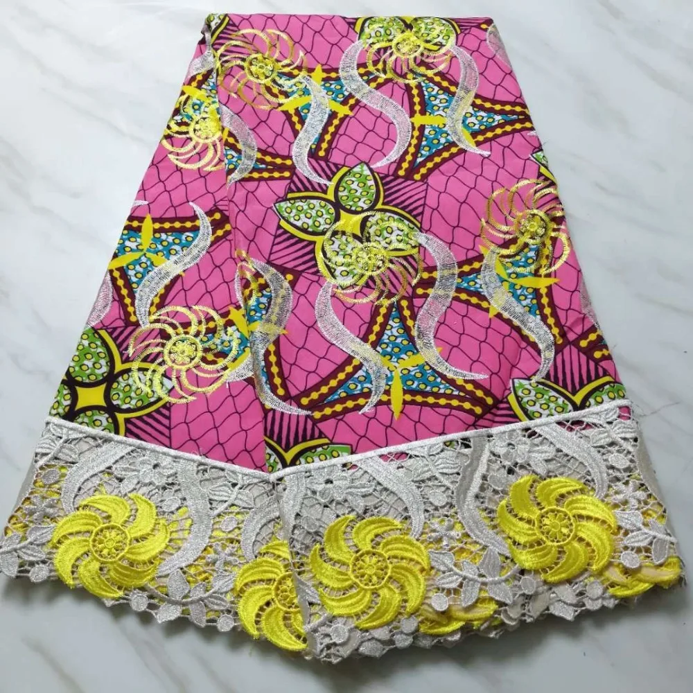 Африканский Анкара воск высокого качества кружевной ткани для женщин Свадебное платье принты стиль гипюровый в нигерийском стиле кружева Хлопок Кружева