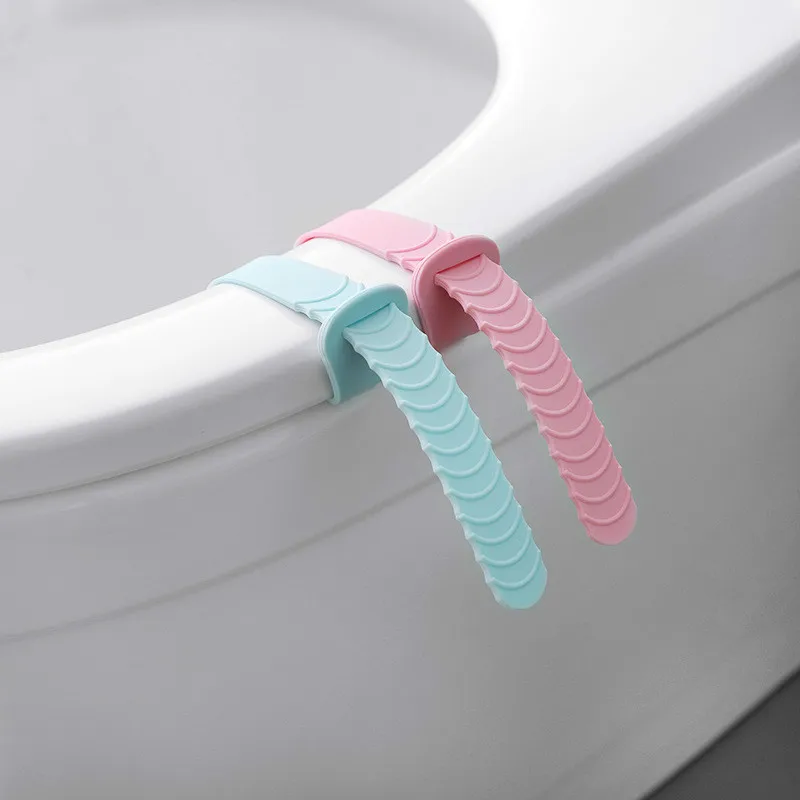 

1pc silicone Seat Toilet Cover Lifting Device Bathroom Clamshell Lifter Manual Toilet Seat Lifters Toilet potty ring handle