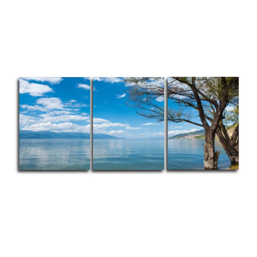 

Laeacco Blue Sky Sea Outside Posters and Prints Pictures Abstract Nordic Home Decoration Art Charts Canvas Paintings on the Wall