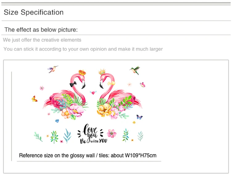 [Shijuekongjian] Фламинго, виниловые наклейки на стену, сделай сам, Мультяшные птицы, животные, домашний декор, наклейка для детской комнаты, украшения для детской спальни