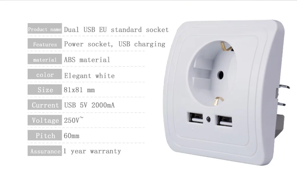 Bcsongben, двойной USB порт, настенное зарядное устройство, адаптер для зарядки, 2А, настенное зарядное устройство, адаптер, стандарт ЕС, штепсельная розетка, розетка, золотая