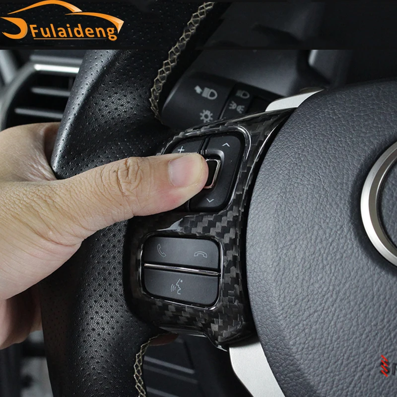 2 шт. для Lexus NX200 300 300 h- углеродное волокно подкладке руль кнопки крышка отделка автомобиля Средства для укладки волос