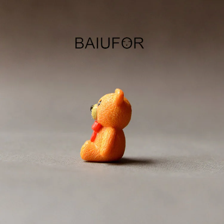 BAIUFOR животные Миньоны милый бант медведь модель Фея садовый декор Террариум