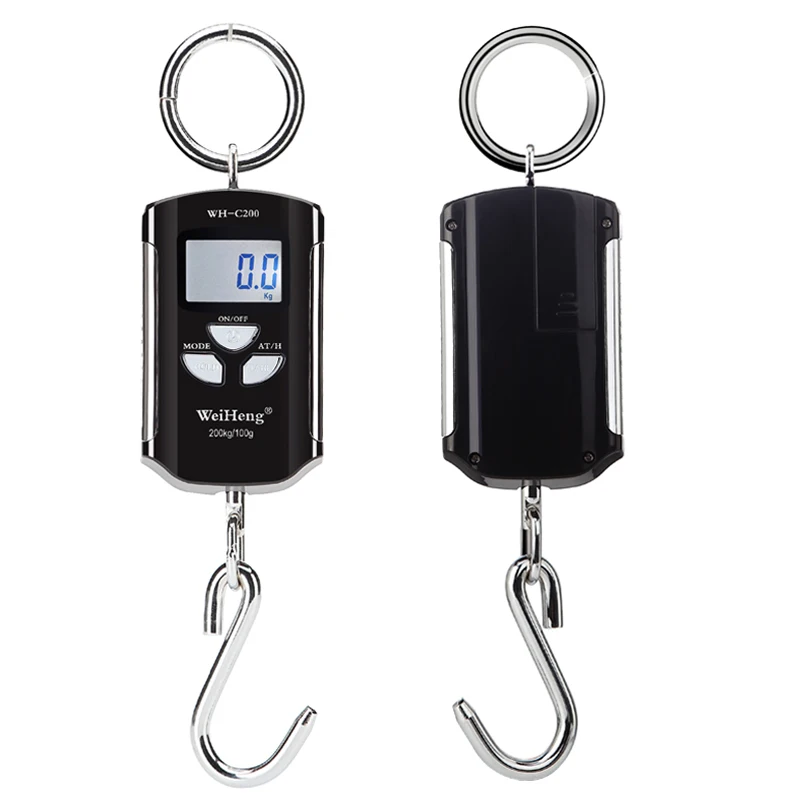 Industrial 200kg/100g Portable Digital Crane Scale Heavy Duty Hanging Hook Scale Electronic Balance Fishing weight