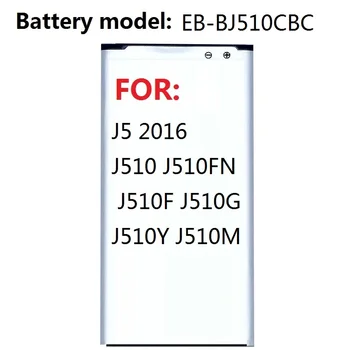 

Battery for Samsung Galaxy J5 2016 Edition Replacement J510 J510FN J510F J510G J510Y J510M 3100mAh EB-BJ510CBC