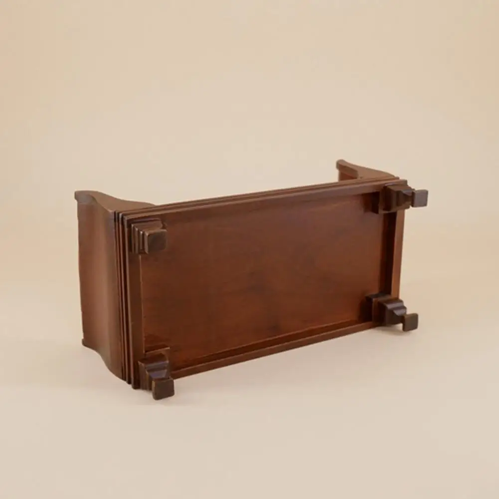  Simulation Mini Wooden Single Bed for 1:12 Doll House Accessories