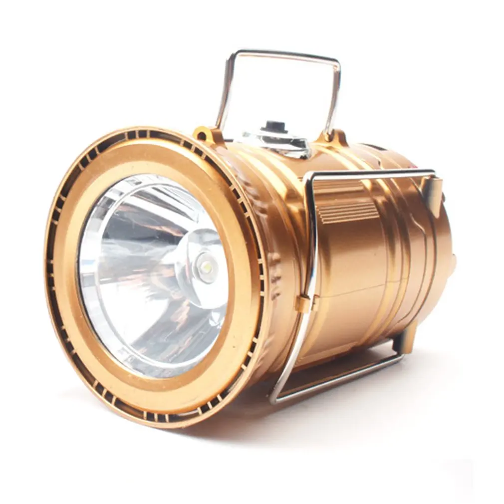 

Portable And Mini Outdoor Hand-held or Hanging USB Rechargeable LED Camping Lantern Solar Flashlight Emergency Lantern