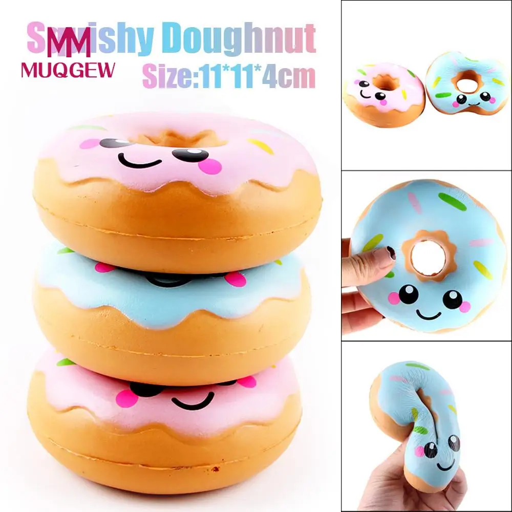 

MUQGEW 1 Piece Simulation Donuts Squishy Slow Rising Squeeze Toys Straps Cartoon Smile Face Random Squeeze Squishy Gift /PY