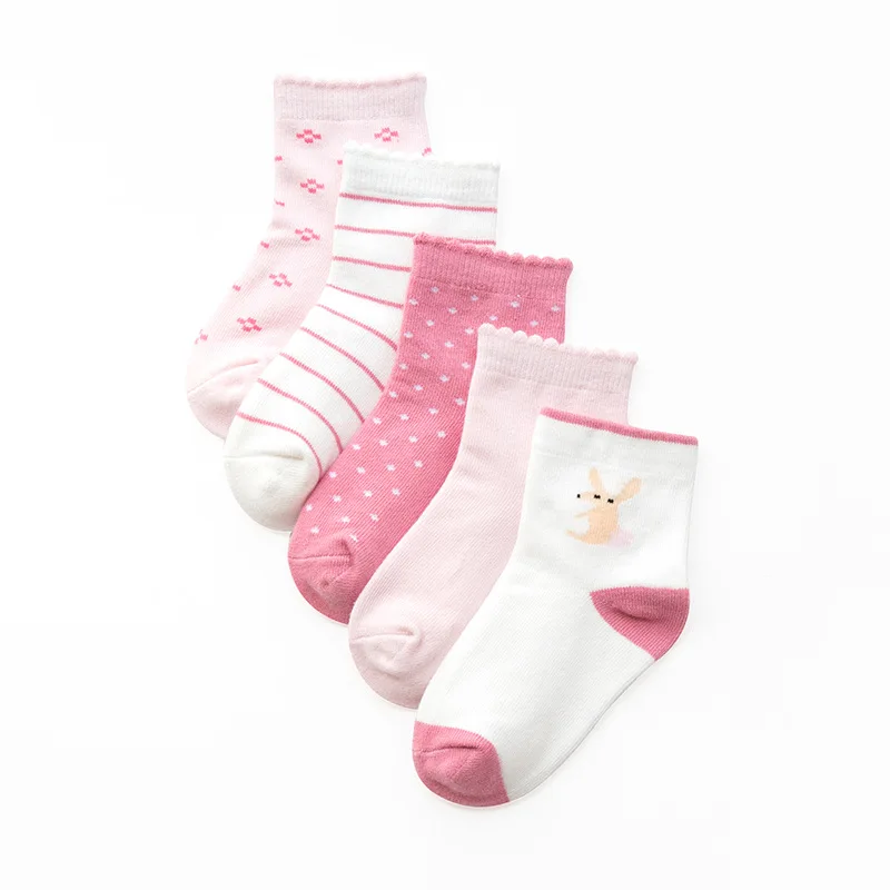 5 пар/лот; хлопковые носки для новорожденных мальчиков; носки для маленьких девочек; Skarpetki; От 1 до 8 лет для младенцев - Цвет: 4