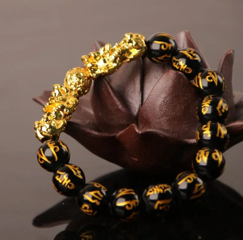 gold pixiu stone bracelet 002