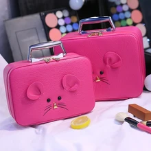 2019 Portable Zipper Cosmetic Bag Cartoon Cute Girl neceser de maquillaje PU Travel Makeup Pouch Lovely Make Up Organizer bag 2019 Portable Zipper Cosmetic Bag Cartoon Cute Girl neceser de maquillaje PU Travel Makeup Pouch Lovely Make Up Organizer bag