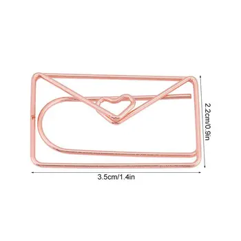 

12Pcs Decorative Envelop Shape paper clip Bookmark Document Organizing Clip