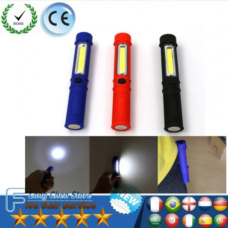 

Portable Mini Light Working Inspection light COB LED Multifunction Maintenance flashlight Hand Torch lamp With Magnet AAA