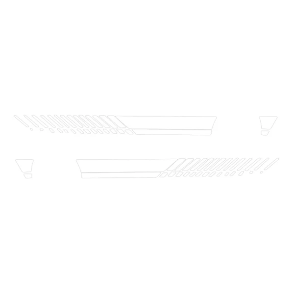 2 шт. 2,1 М/6,9 футов, новинка, универсальная боковая юбка, длинная полосатая наклейка, автоматическая виниловая наклейка