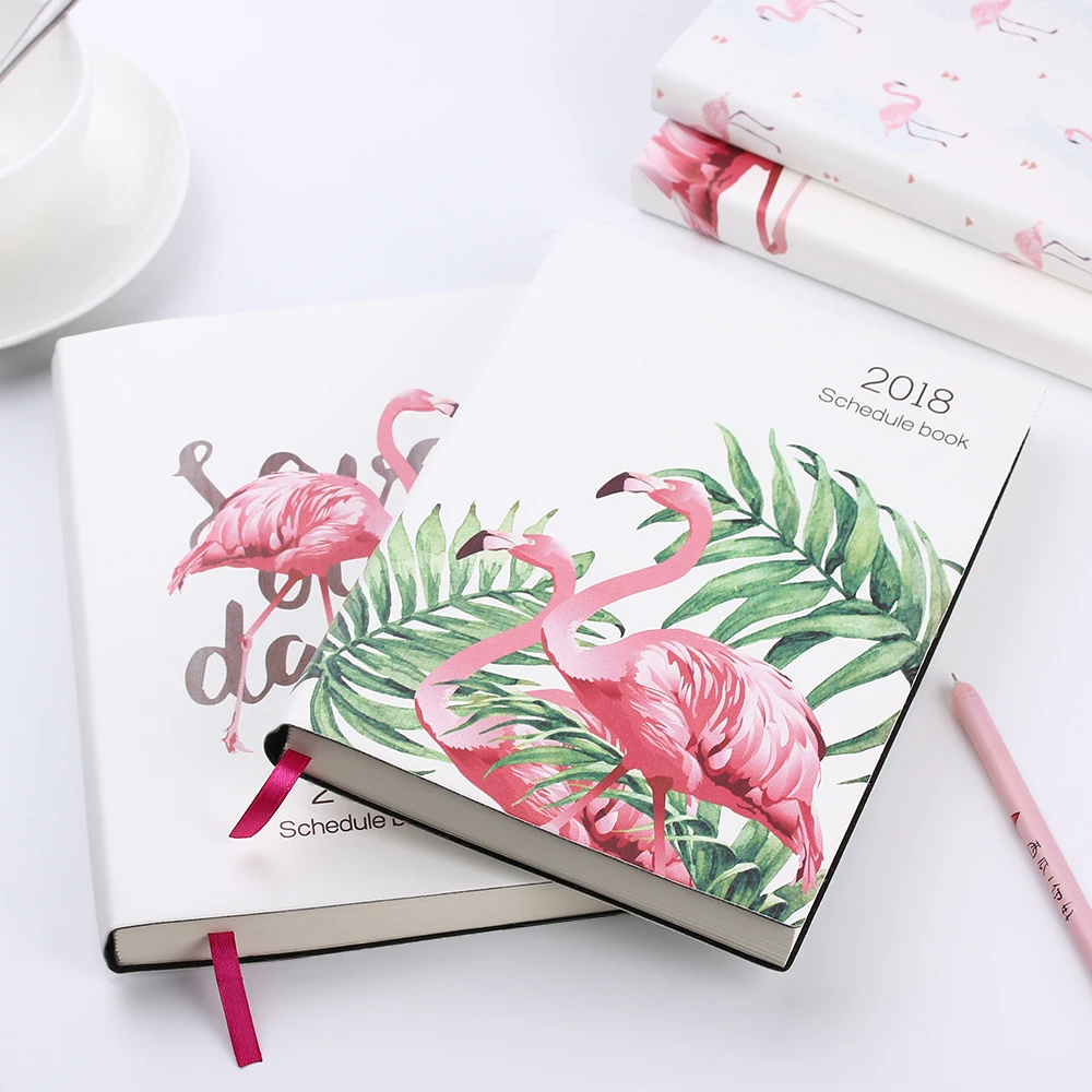 

Cute A5 Flamingo Schedule Notebook Weekly Monthly Planner Organizer Diary Agendas 150 sheets shcool supplies