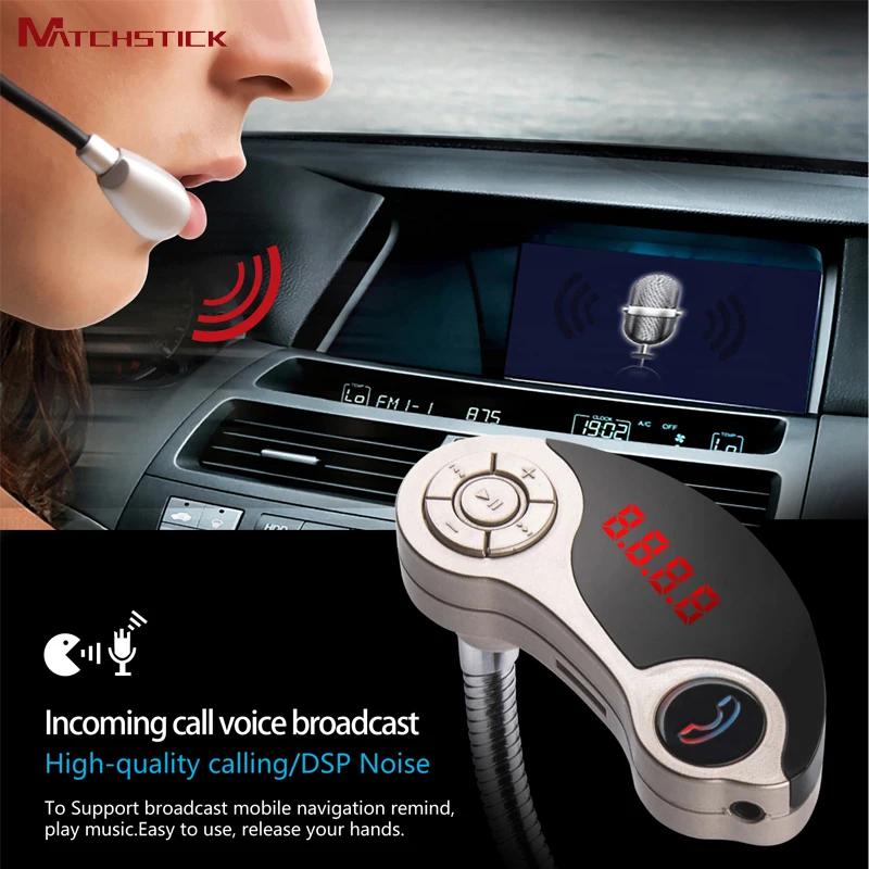 Спичечная палка профессиональный Bluetooth автомобильный комплект hands free и FM