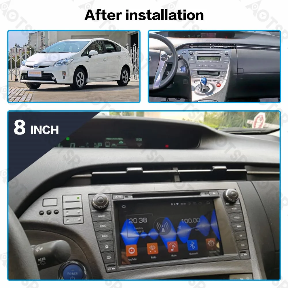 Excellent Aotsr Android 8.1 Car DVD Player GPS Navigation For TOYOTA Prius 2009-2013 Radio Multimedia Auto Radio Head Unit 2 Din stereo 1