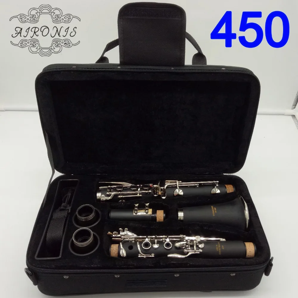 

Professional Bakelite Clarinet 450 Clarinets Bb Nickel Silver Key Musical Instruments With Case Mouthpiece Reeds Accessories