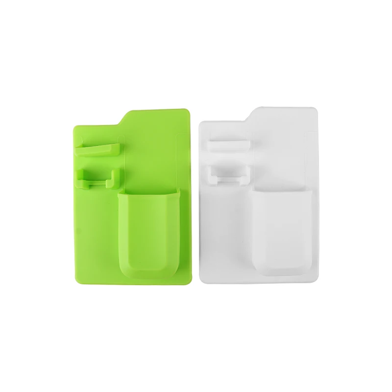 

Wall Mount Bathroom Toothbrush Holder Silicone Toiletry Organizer For Razor Small Toiletries Items Self-priming Storage Holder