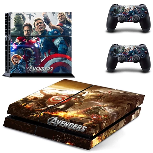 Marvel Мстители PS4 Кожа Наклейка для sony playstation 4 консоли и 2 контроллеров PS4 Кожа Наклейка Винил - Цвет: DPTM0252