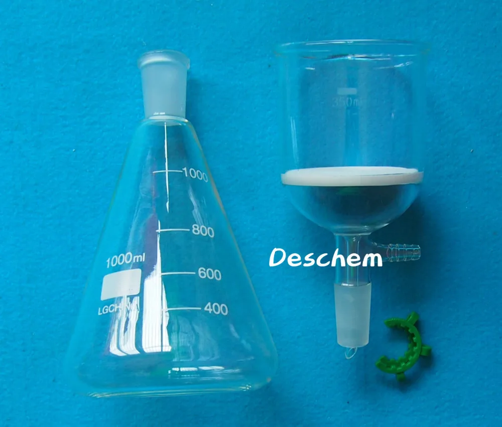 1000ml,Glass Suction Filter Kit,350ml Buchner Funnel & 1 Litre