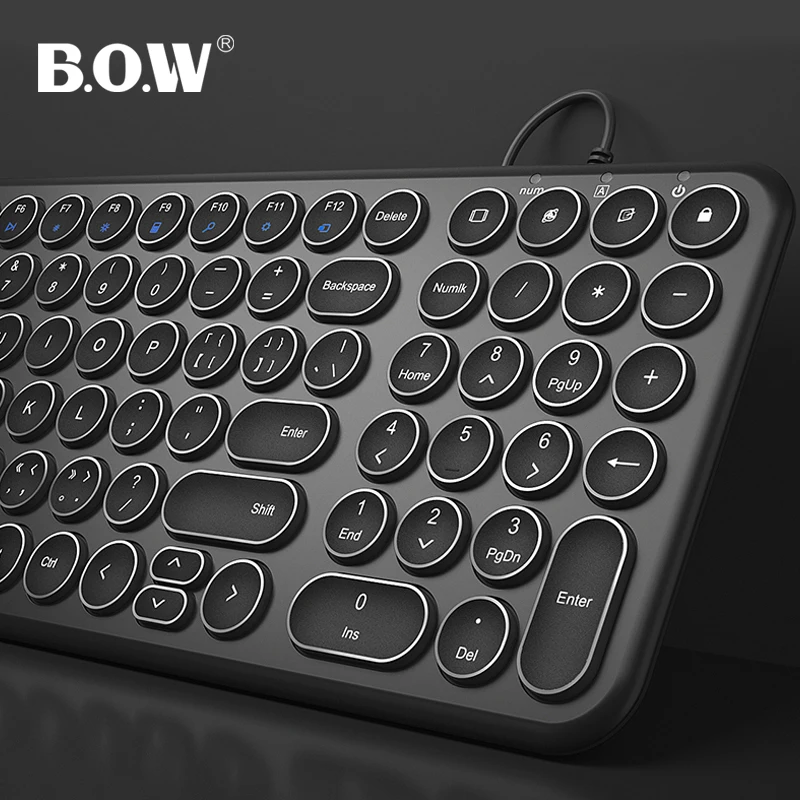 

[NEW] B.O.W 100 keys Wired USB Slim Keyboard for PC, Computer, Notebook, Laptop, Netbook, Windows 8 7 XP Vista, Plug and Play