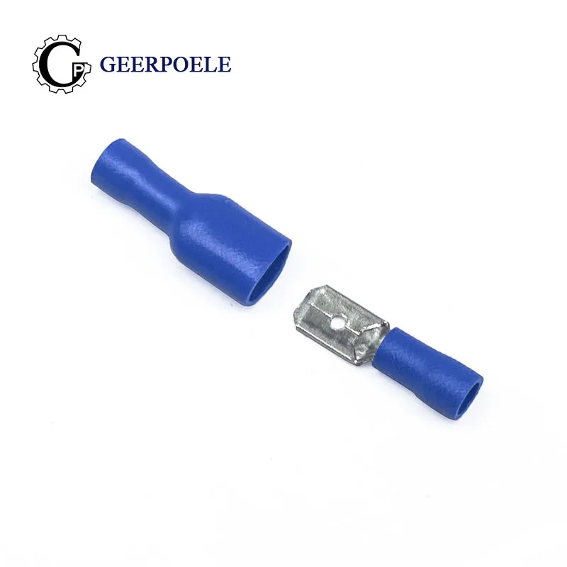 

20 pcs/lot FDFD2-250 Male and Female 10A Splice Terminal Plug Insulated Crimp Wire Cable Connector Cosse Electric Sertir