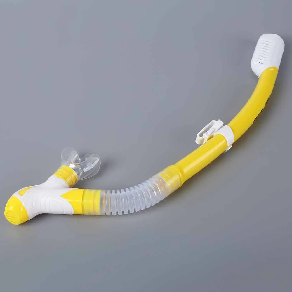 Подводное плавание Подводное плавание сухой трубка с силиконовой мундштук чистки клапан - Цвет: Цвет: желтый