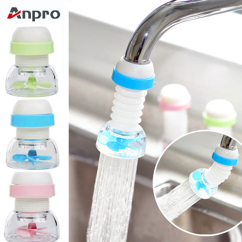 

Anpro 360 Degree Swivel Kitchen Faucet Tubs Bathroom Water Saver Tool Hand Washing Faucet Extender Rotating Faucet Aerator