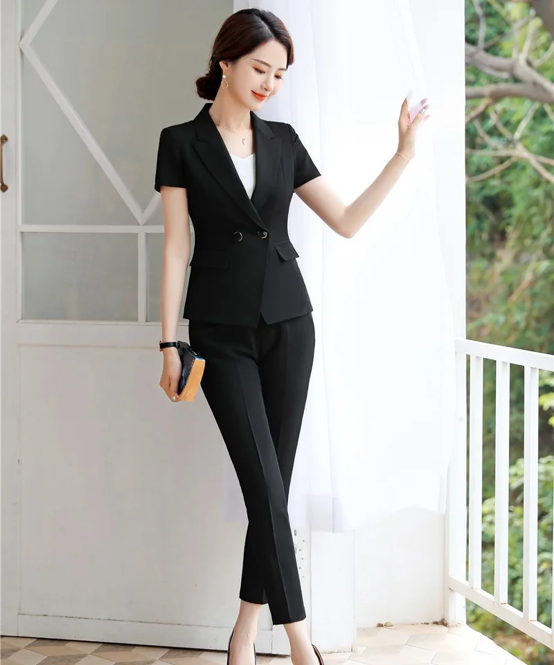 Summer Formal Ladies Black Blazer Women 