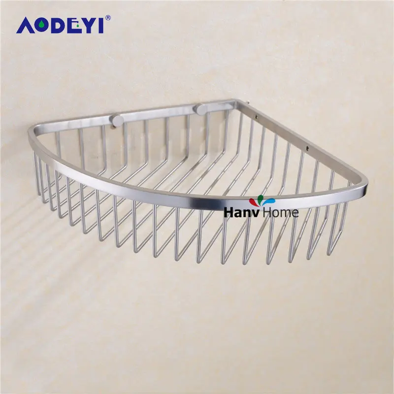 

AODEYI Stainless Steel Brushed Nickel Bathroom Shower Shelf Bracket Shelves Basket Wall Mounted Caddy Storage 09-142
