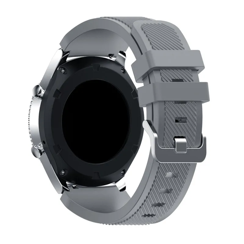 Силиконовый ремешок pulseira для samsung Galaxy watch 46 мм gear S3 Frontier band 22 мм ремешок для часов correa браслет S3 классический ремень Amazfit - Цвет ремешка: gray