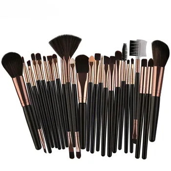 

25 pieces of black makeup brush blush eyeshadow loose powder foundation brush value set cosmetics beauty tools high quality.