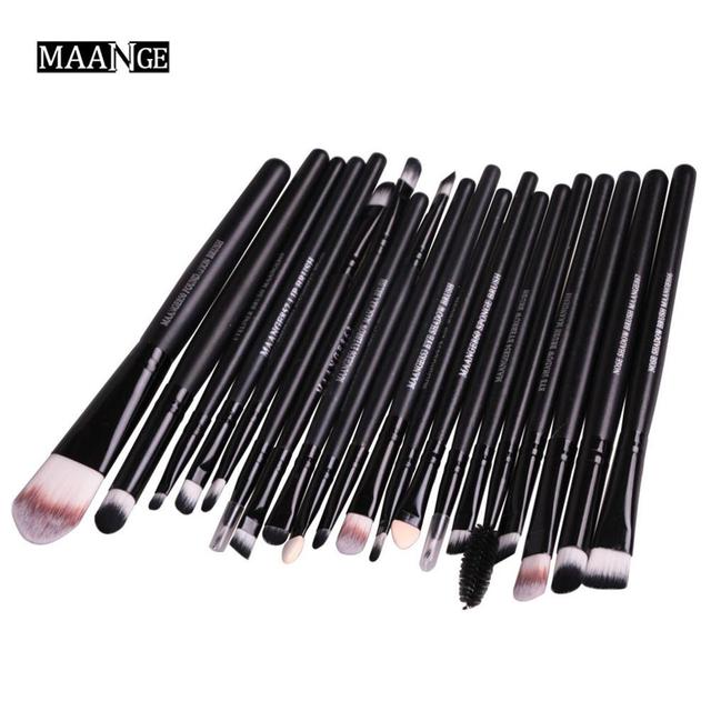 15/20pcs Makeup Brushes Set Foundation Powder Blush Eye Shadow Brow Blending Wood handle Make Up Brush Kit Cosmetics Tool