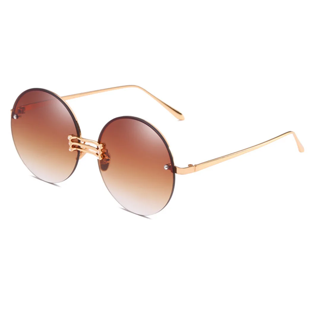 Female Retro Frameless Round Lens Sunglasses Brand Designer Ocean Color Gradient Sunglasses Ladies Club Eyewear UV400 Glasses Female Retro Frameless Round Lens Sunglasses Brand Designer Ocean Color Gradient Sunglasses Ladies Club Eyewear UV400 Glasses