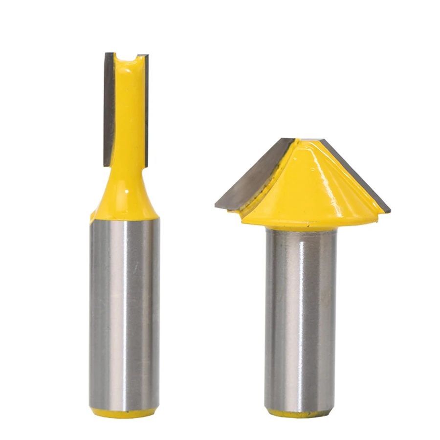 

MX-DEMEL 2 Pcs/set Milling Cutter 1/2 Shark Milling Cutters For Woodworking of Flat V-type Door and Window Mortise Cutter