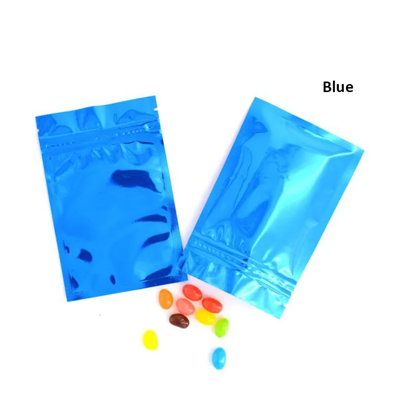 100 Pcs Colorful Aluminum Foil Bag Self Seal Zipper Ziplock Packing Food Bag, Pink Blue Green Retail Resealable Packaging Pouch 100 Pcs Colorful Aluminum Foil Bag Self Seal Zipper Ziplock Packing Food Bag, Pink Blue Green Retail Resealable Packaging Pouch
